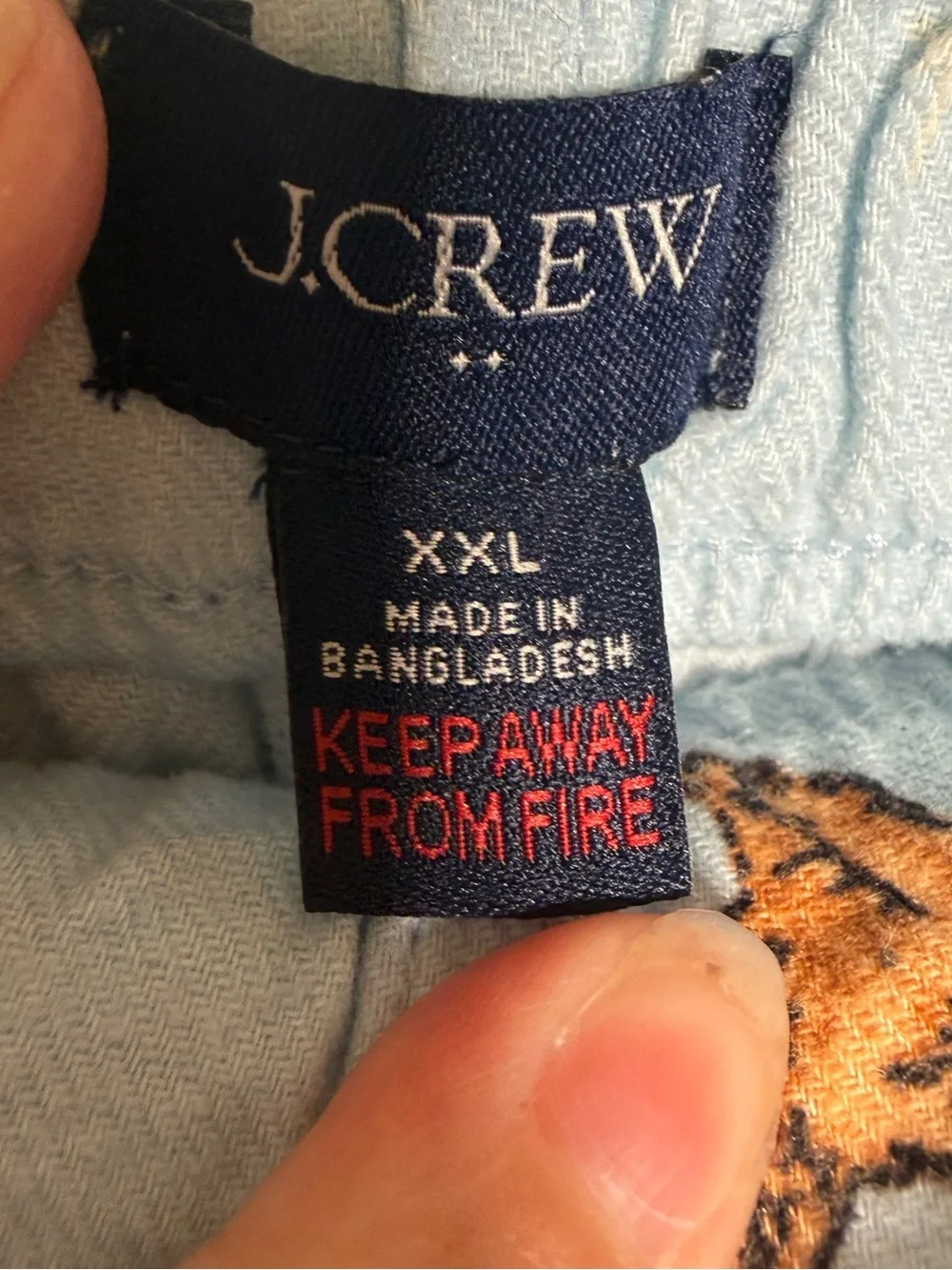 J. Crew Mens 2XL Light Blue Puppy-Print Adult Pajama Bottoms NWT
